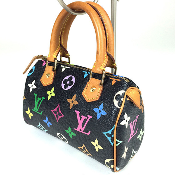 Louis Vuitton Multicolor Mini Speedy Noir Black Handbag - Picture 2 of 6
